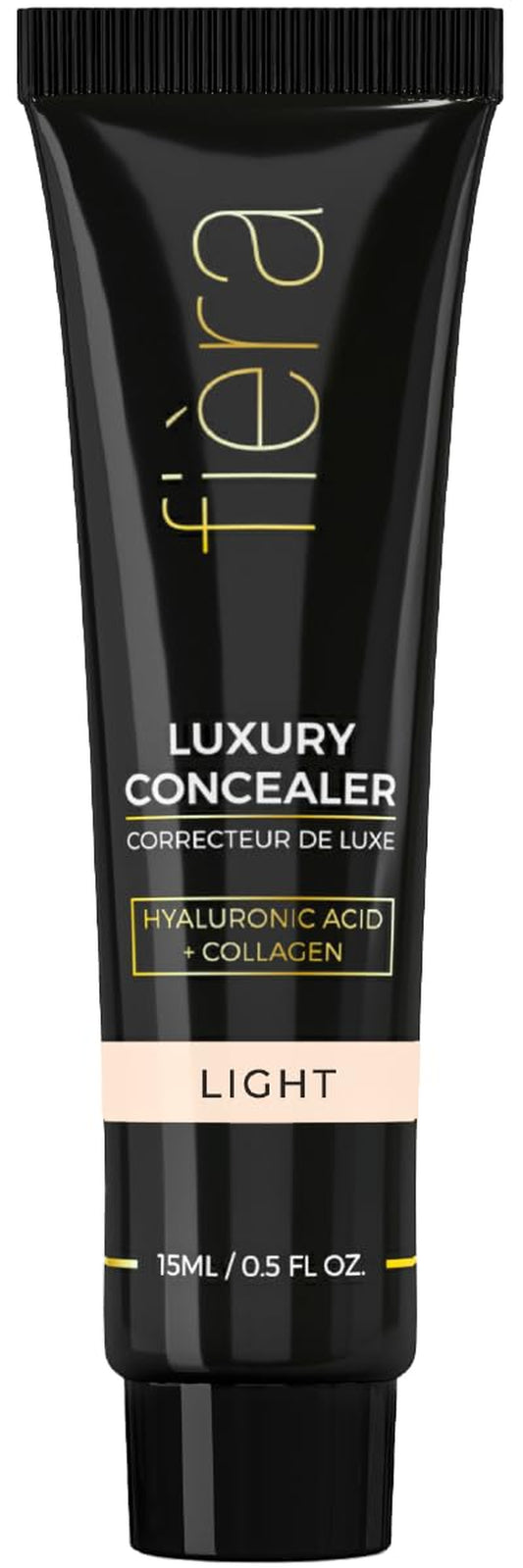 Luxury Concealer with Anti-Aging - All Day Coverage for Dark Circles, Fine Lines, Wrinkles & Spots - Light, 0.5 Ounce