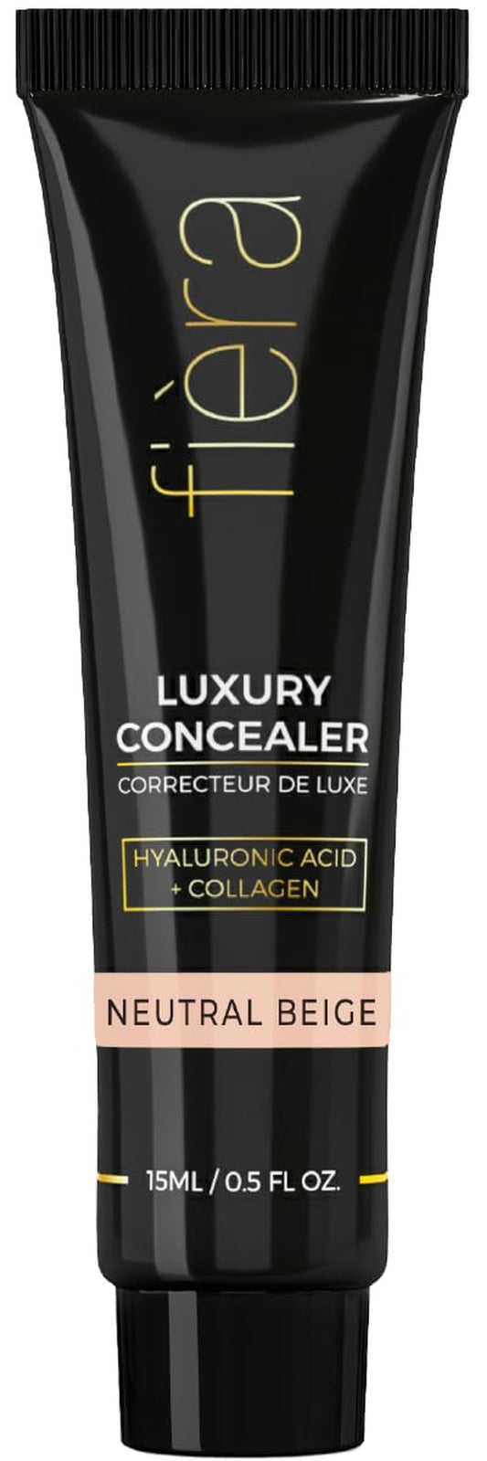 Luxury Concealer with Anti-Aging - All Day Coverage for Dark Circles, Fine Lines, Wrinkles & Spots - Neutral Beige, 0.5 Ounce