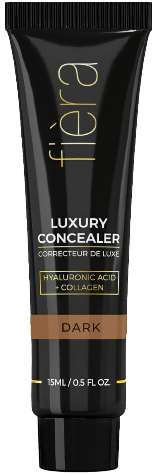 Luxury Concealer with Anti-Aging - All Day Coverage for Dark Circles, Fine Lines, Wrinkles & Spots - Dark, 0.5 Ounce